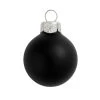 4ct Black Glass Matte Christmas Ball Ornaments 4.75" (120mm)