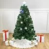4' Pre-Lit LED Fiber Optic Artificial Christmas Tree With Stars - Multi Color Lights