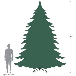 15' Pre-Lit Pendleton Spruce Slim Artificial Christmas Tree, Clear Lights -Christmas Decoration Store 1527 65268.1680198177