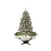 5.5' Pre-Lit Medium Musical Snowing Artificial Christmas Tree With Umbrella Base - Blue LED Lights