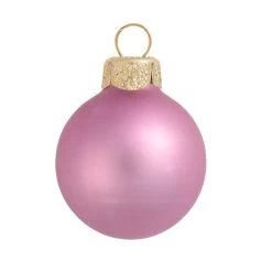 Matte Rosewood Pink Glass Ball Christmas Ornament 7" (177mm)