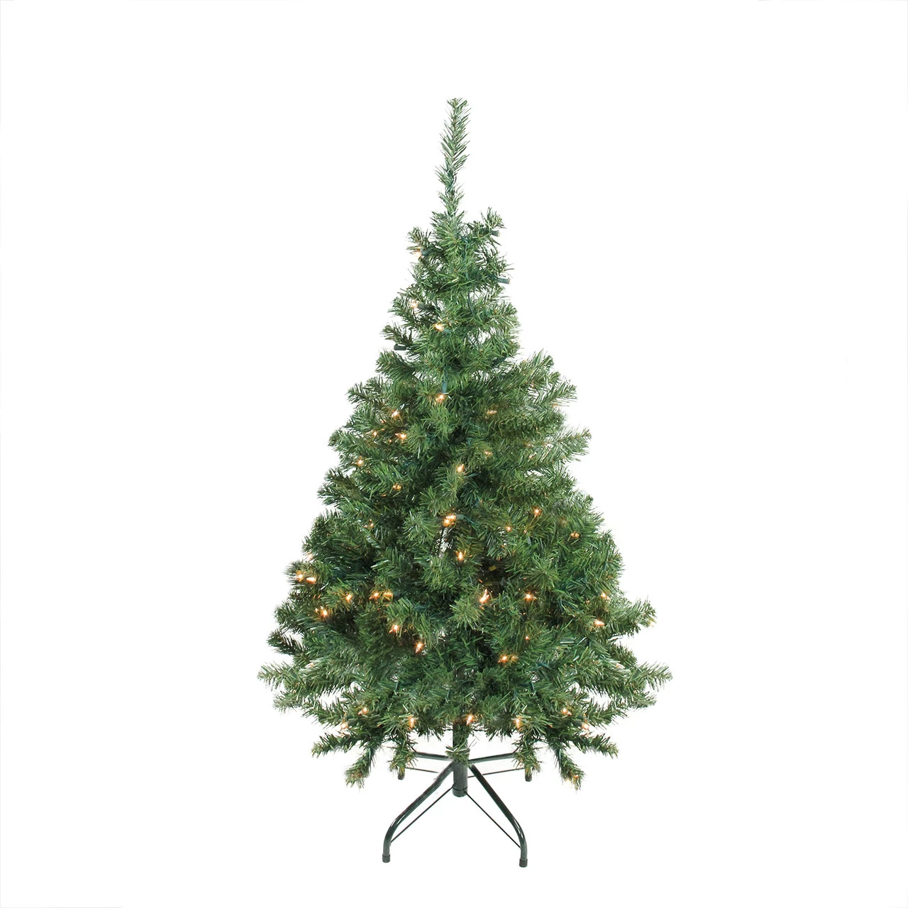 4' Pre-Lit Niagara Pine Medium Artificial Christmas Tree, Clear Lights 3 4' Pre-Lit Niagara Pine Medium Artificial Christmas Tree, Clear Lights