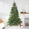 7.5' Pre-Lit Full Layered Pine Artificial Christmas Tree - Multicolor LED Lights