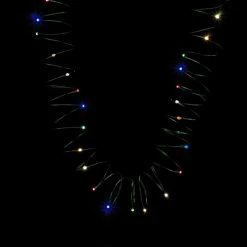 60 Multi-Colored Angel Tear LED Christmas Lights - 19.5 Ft Green Wire
