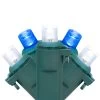 50ct Blue And White LED Wide Angle Mini Christmas Lights, 16.25ft Green Wire