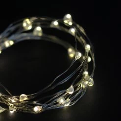 100 Warm White LED Micro Fairy Lights - 16.25 Ft Copper Wire