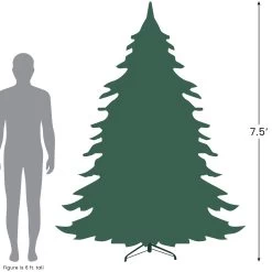 7.5' Pre-Lit Iridescent White Alaskan Pine Artificial Christmas Tree - Clear Lights 9 7.5' Pre-Lit Iridescent White Alaskan Pine Artificial Christmas Tree - Clear Lights -Christmas Decoration Store 7.527 16530.1681321942