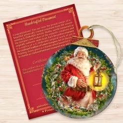 Set Of 2 Enchanted Christmas Santa Claus Wooden Ornaments 5.5" -Christmas Decoration Store 8021051 1003 3 27580.1667548841