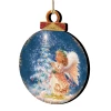 Set Of 2 Angel Wish Round Wooden Christmas Ornaments 5.5" -Christmas Decoration Store 8021152 0703 1 14665.1667548810