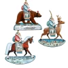 Set Of 3 Traveling Santa Claus Wooden Christmas Ornaments 5.5" 1 Set Of 3 Traveling Santa Claus Wooden Christmas Ornaments 5.5" -Christmas Decoration Store 8100016s3 1 91417.1667549761