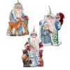 Set Of 3 Tale Of Father Frost Wooden Christmas Ornaments 5.5" -Christmas Decoration Store 8100023s3 1 26437.1667549767