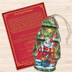 Set Of 2 Santa Claus In A Christmas Tree Wooden Ornaments 5.5" 8 Set Of 2 Santa Claus In A Christmas Tree Wooden Ornaments 5.5" -Christmas Decoration Store 8110802 3 96708.1667549779