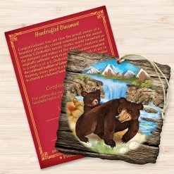 Set Of 2 Adorable Bears In A Cabin Wooden Christmas Ornaments 5.5" -Christmas Decoration Store 8114081 3 35978.1667549799