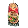 Set Of 2 Matreshka Doll With Cute Cat Wooden Christmas Ornaments 5.5" -Christmas Decoration Store 8115059 1 34705.1667549817