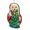 Set Of 2 Santa Matreshka Doll Christmas Tree Wooden Ornaments -Christmas Decoration Store 8115060 1 56633.1667549821