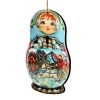Set Of 2 Matreshka Doll Riding A Troika Horse Wooden Christmas Ornaments 5.5" -Christmas Decoration Store 8115225 1 62235.1667549832