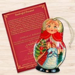 Set Of 2 Matreshka Doll And A Nutcracker Wooden Christmas Ornaments 5.5" -Christmas Decoration Store 8115942 3 32943.1667549840