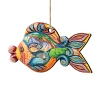 Set Of 2 Coastal Paradise Fish Wooden Christmas Ornaments 5.5" -Christmas Decoration Store 8126161 1 14489.1667549672