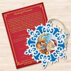 Set Of 2 Santa Reindeer Ride Snowflake Wooden Christmas Ornaments 5.5" -Christmas Decoration Store 8141151 3 91120.1667549619