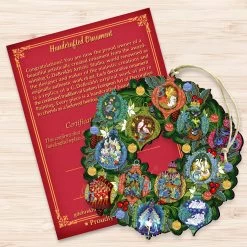 Set Of 2 Wreath With 12 Days Of Christmas Wooden Ornaments 5.5" -Christmas Decoration Store 8185313 3 40929.1667549633