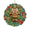 Set Of 2 Nutcracker's Gift Wreath Wooden Christmas Ornaments 5.5" 1 Set Of 2 Nutcracker's Gift Wreath Wooden Christmas Ornaments 5.5" -Christmas Decoration Store 8185321 1 33048.1667549642