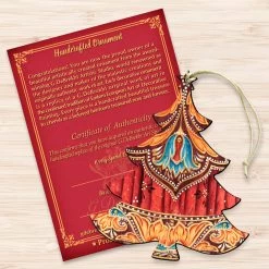 Set Of 2 Vivid Christmas Tree Wooden Ornaments 5.5" -Christmas Decoration Store 8193147 3 26363.1667549660