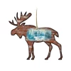 Set Of 2 Snowy Woodsy Moose Wooden Christmas Ornaments 5.5" -Christmas Decoration Store 8198222 1 37040.1667549661