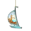 Set Of 2 Boat Lighthouse Beach Scene Wooden Christmas Ornaments 5.5" 2 Set Of 2 Boat Lighthouse Beach Scene Wooden Christmas Ornaments 5.5" -Christmas Decoration Store 8198524 1 38755.1667549685