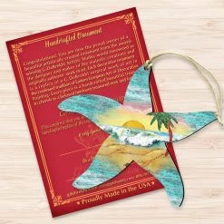 Set Of 2 Starfish Beach Scene Wooden Christmas Ornaments 5.5" -Christmas Decoration Store 8198531 3 24274.1667549690