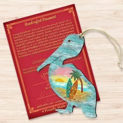 Set Of 2 Pelican Beach Scene Wooden Christmas Ornaments 5.5" -Christmas Decoration Store 8198543 3 81955.1667549688