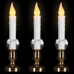 Set Of 3 White LED C5 Flickering Window Christmas Candle Lamps With Timer 8.5" -Christmas Decoration Store 90e2eng9ugpzpfrhion88cenzzivcmc0 79175.1667489352