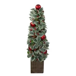2.75' Potted Pine Cone And Berry Holly Pencil Artificial Christmas Tree - Unlit -Christmas Decoration Store allstate xhz030 re gr 28302.1667491191