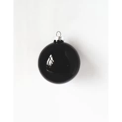 40ct Black Glass Shiny Christmas Ball Ornaments 1.25" (30mm)