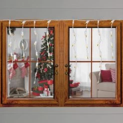 Set Of 100 Yellow Mini Icicle Christmas Lights - 7.8ft White Wire -Christmas Decoration Store brightstar 36 705 77 2 72753.1667662485