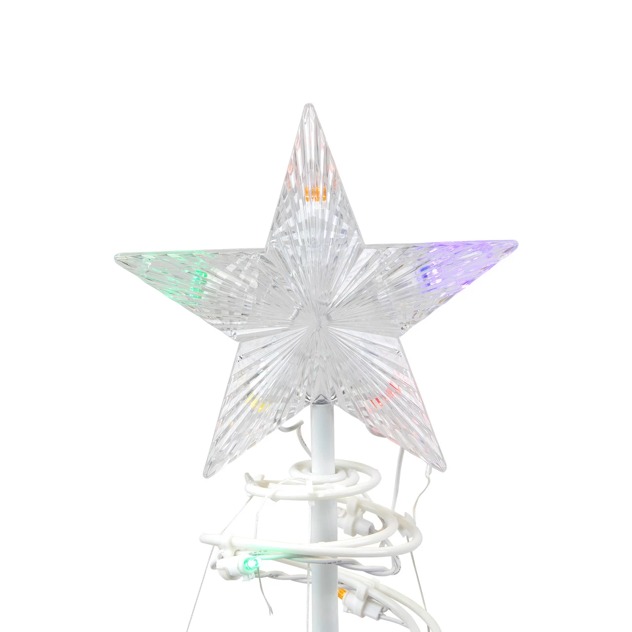 3ft LED Lighted Spiral Cone Tree Outdoor Christmas Decoration, Multi Lights 6 3ft LED Lighted Spiral Cone Tree Outdoor Christmas Decoration, Multi Lights - Image 4