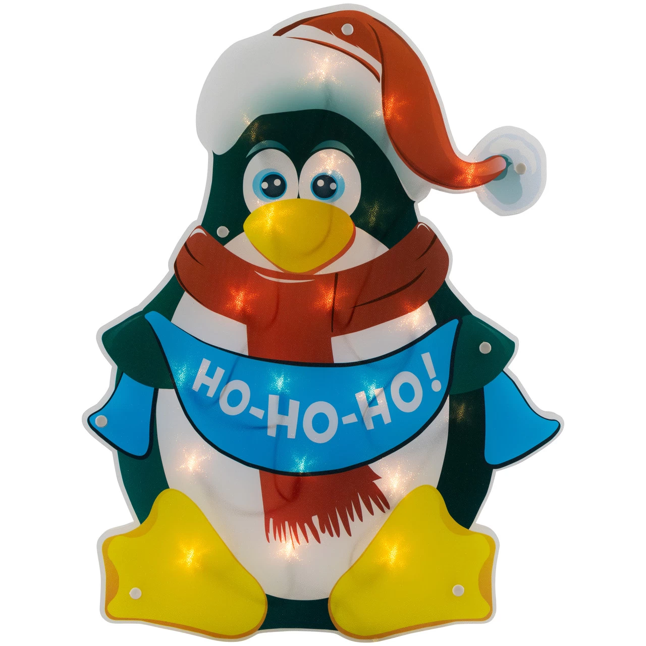 17.5" Lighted Penguin Christmas Window Silhouette 4 17.5" Lighted Penguin Christmas Window Silhouette - Image 2