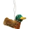 5” Beige And Green Bristle Brush Handcrafted Mallard Hanging Figurine Ornament -Christmas Decoration Store brushor533 27656.1687907262