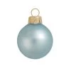 40ct Baby Blue Glass Matte Christmas Ball Ornaments 1.5" (35mm)