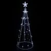 5' Pure White LED Lighted Cone Tree Outdoor Christmas Decoration
