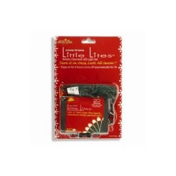 Set Of 20 B/O White LED Little Lites Micro Rice Christmas Lights - Green Wire