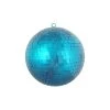 Peacock Blue Mirrored Glass Disco Ball Christmas Ornament 8" (200mm)