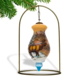 6” Brown And White Elk By Cabin Hand Painted Mouth Blown Glass Hanging Christmas Ornament 8 6” Brown And White Elk By Cabin Hand Painted Mouth Blown Glass Hanging Christmas Ornament -Christmas Decoration Store dacf 1710365 3 38443.1667620406