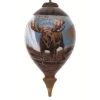 4.75” Brown And Blue Moose Hand Painted Mouth Blown Glass Hanging Christmas Ornament -Christmas Decoration Store dacf 1710556 43690.1667621008