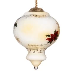 3.75" White And Black Christmas Piano Glass Ornament -Christmas Decoration Store dacf 1911074 3 40827.1667620509