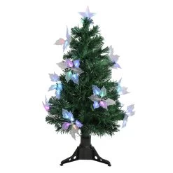 3' Pre-Lit Medium Fiber Optic Floral Artificial Christmas Tree - Multi-Color Lights