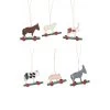 Set Of 6 Red, Green, And Brown Handcrafted Farm Animal Dregeno Easter Ornaments, 1.5" -Christmas Decoration Store dati 199 141 1202020 33898.1667663572