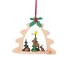 3" Beige, Brown, And Green Handcrafted Arch Deer With Bunnies Dregeno Ornament -Christmas Decoration Store dati 1992283 1202020 40356.1667513543