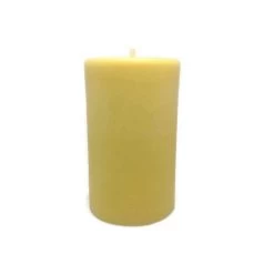 3.75" Golden Yellow Beeswax Pillar Candle