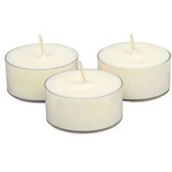 Pack Of 200 White Organic Soy Wax Tealight Candles 6"