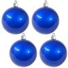 4ct Candy Blue Shatterproof Shiny Finish Christmas Ball Ornaments 4" (100mm) -Christmas Decoration Store dcki kbx04716 14534.1667602030